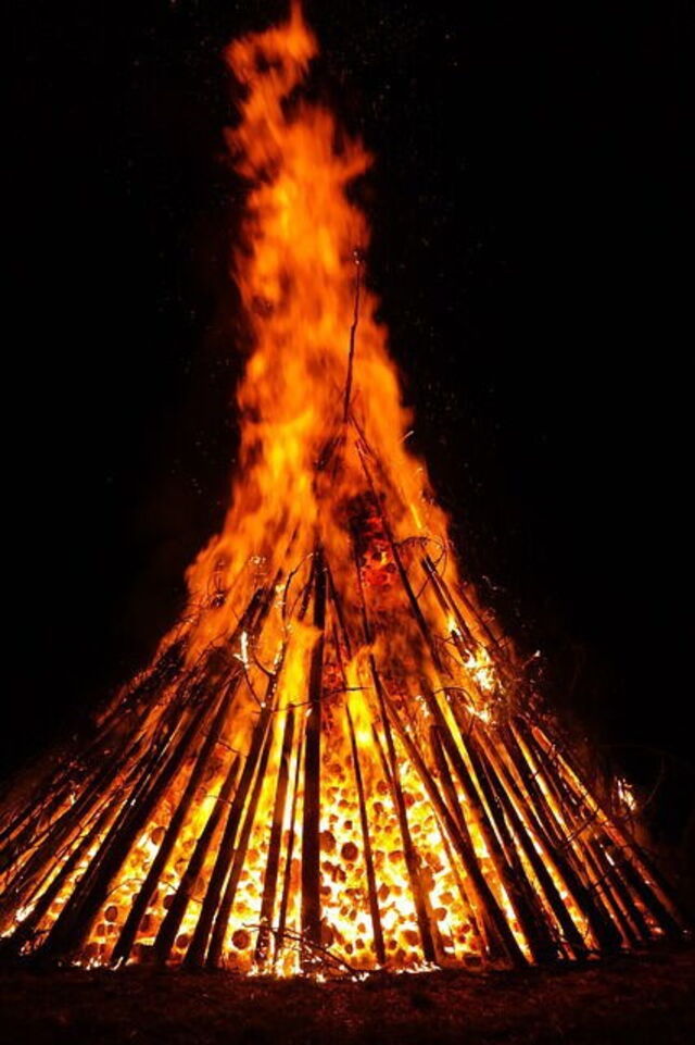 New Year bonfire