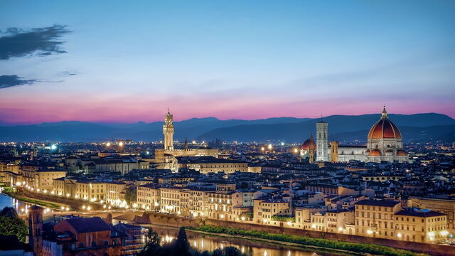 View of Florence at Night