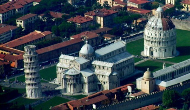 View over Pisa with Leaning Tower