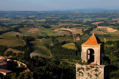 Views over the countryside surrounding San Gimignano