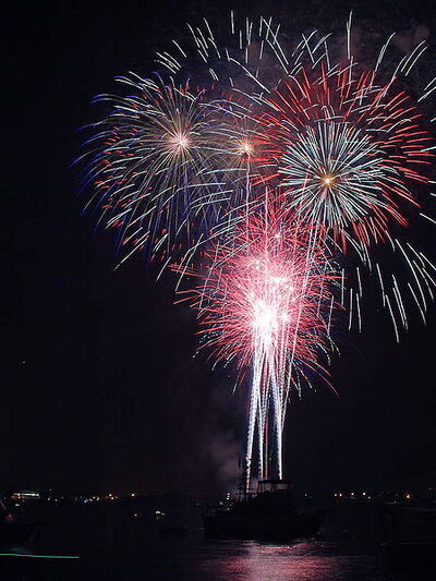 A spectacular fireworks display