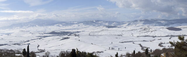 Winter Tuscany Landscape