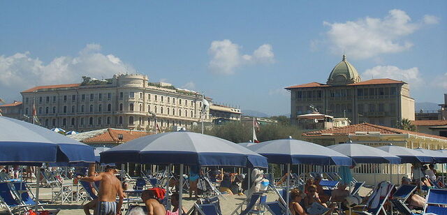 The sunny seaside town of Viareggio