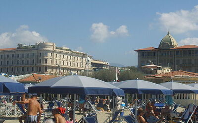 The sunny seaside town of Viareggio