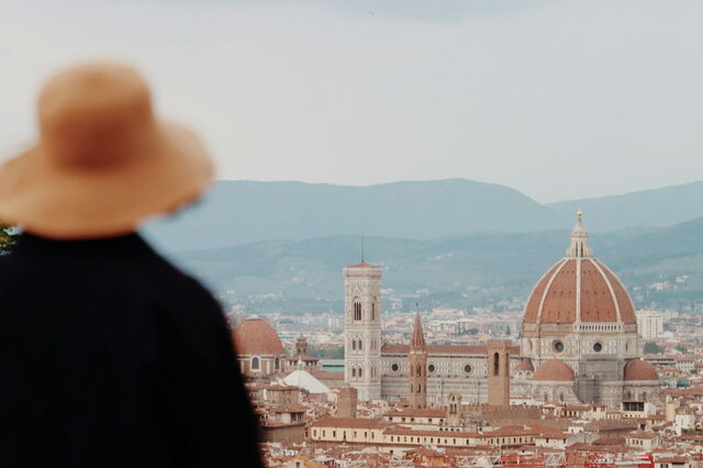 Taking in the view of Florence