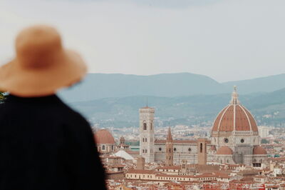 Taking in the view of Florence