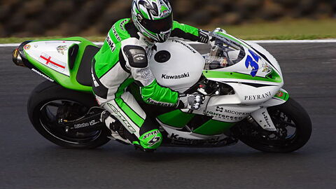 Motorbike on a racing track