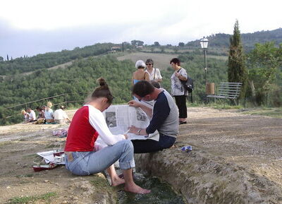 natural hot springs in bagno Vignoni