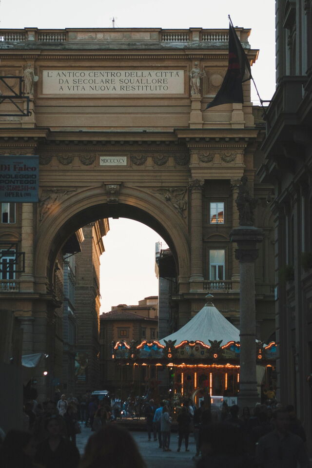 A piazza in Florence