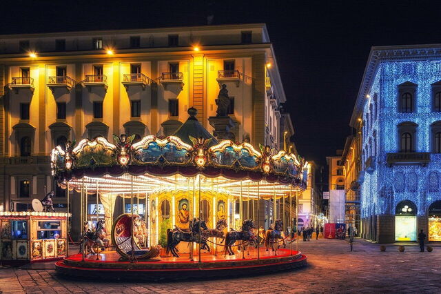 The carousel in Florence at Christmas