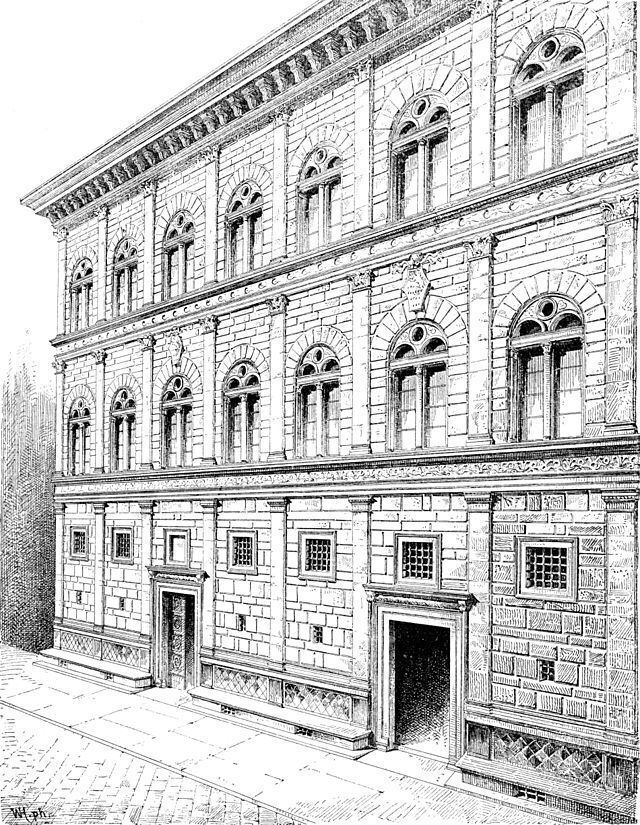 Rucellai Palace, Drawing