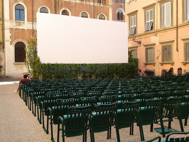 Outdoor cinema in Italy