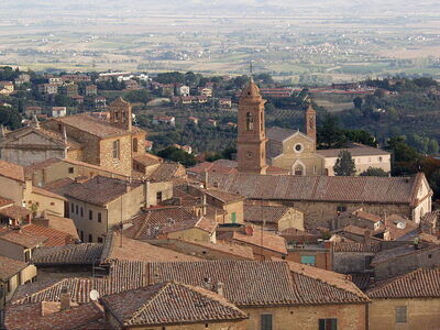 aerial view montepulciano