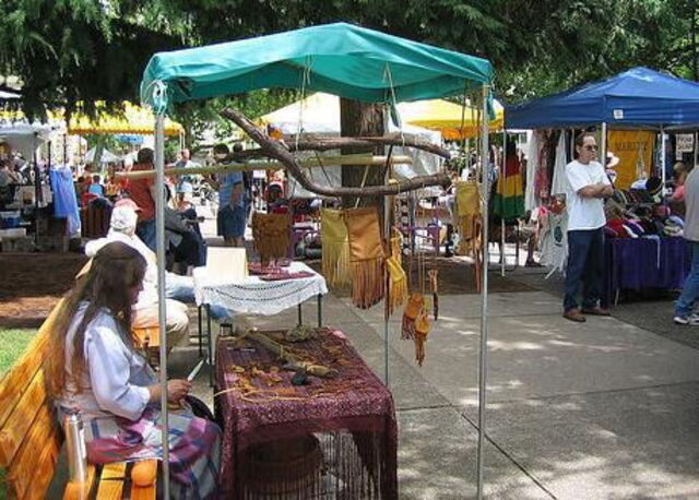 Colourful craft market