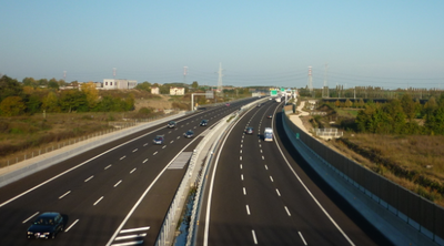 View of Italian motorway