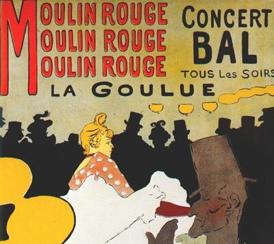 An 1891 poster for the Moulin Rouge by Lautrec