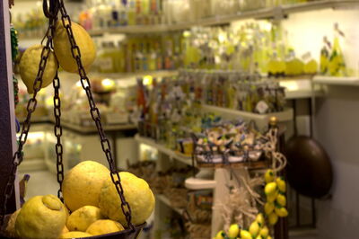 Limoncello products in a store