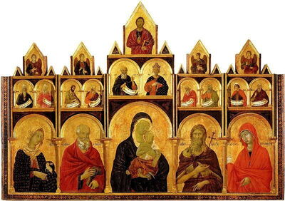 Madonna and Child with Saints Polyptych, Duccio