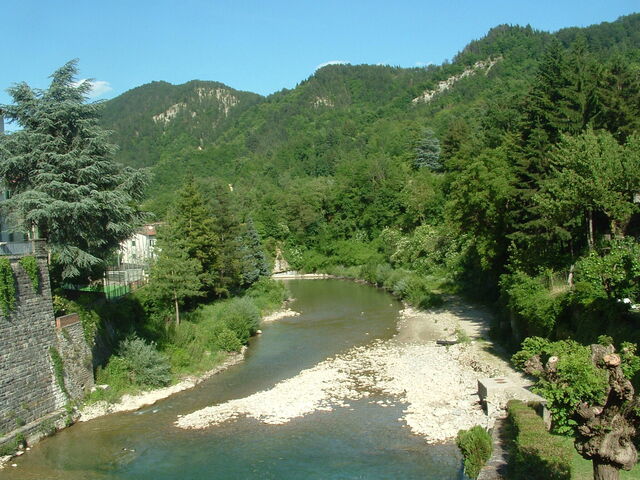 lamone river beside marradi