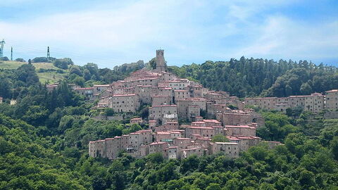 The beautiful town of Castelnuovo in val di cecina