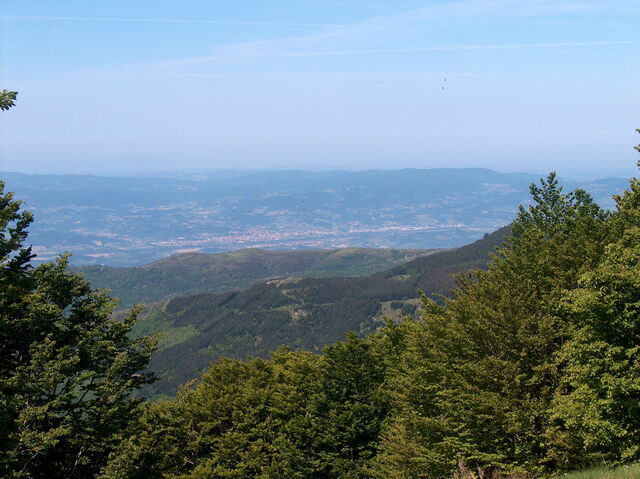 View of Valdarno in the distance