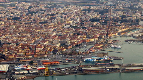View over Livorno