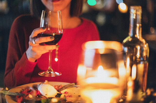 Drinking wine