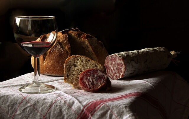 A still life of foods