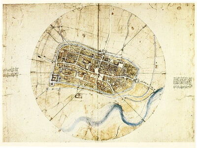 Da Vinci's Town Plan of Imola, Leonardo Museum