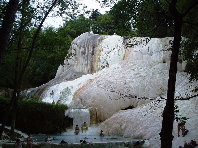 Bathers at Bagni San Filippo