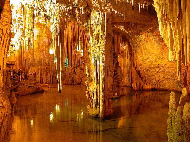 Example lit cave