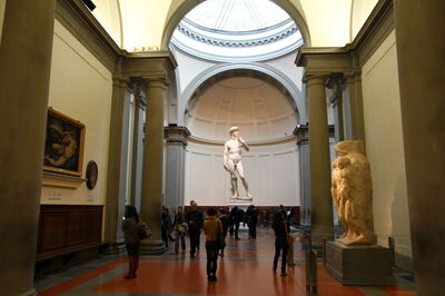 Inside the galleria dell' accademia
