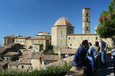 Tourists in Volterra