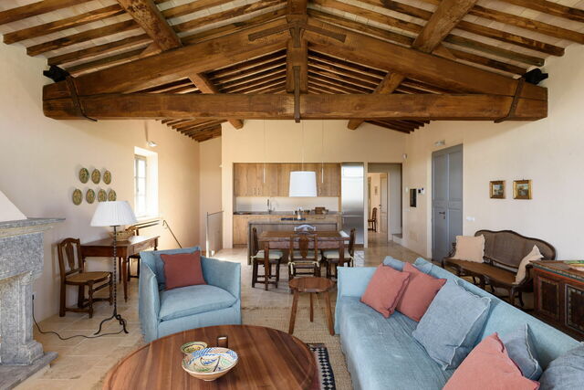 Podere D'Asso, living room