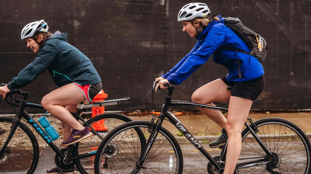 Women cycling