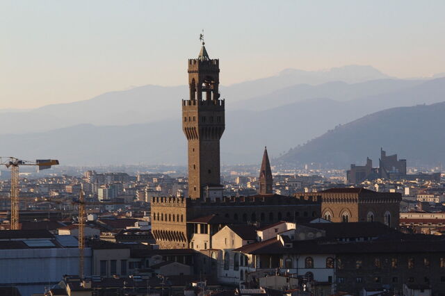 Palazzo Vecchio in the Florence skyline