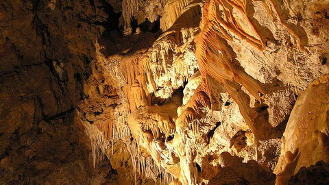 interior of ancient cave
