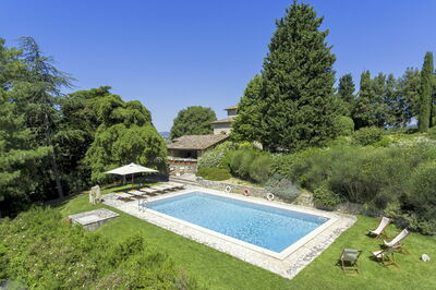 Pool area and villa, Villa Agresto