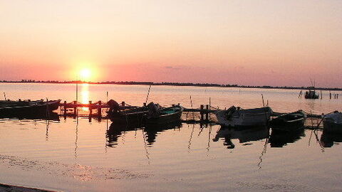 Orbetello Lagoon at sunset