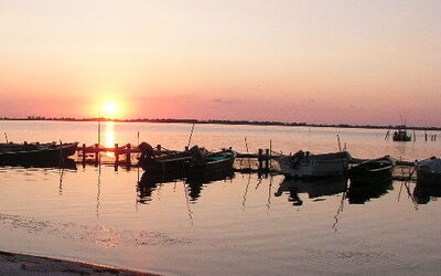 Orbetello Lagoon at sunset