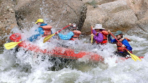 High speed water rafting