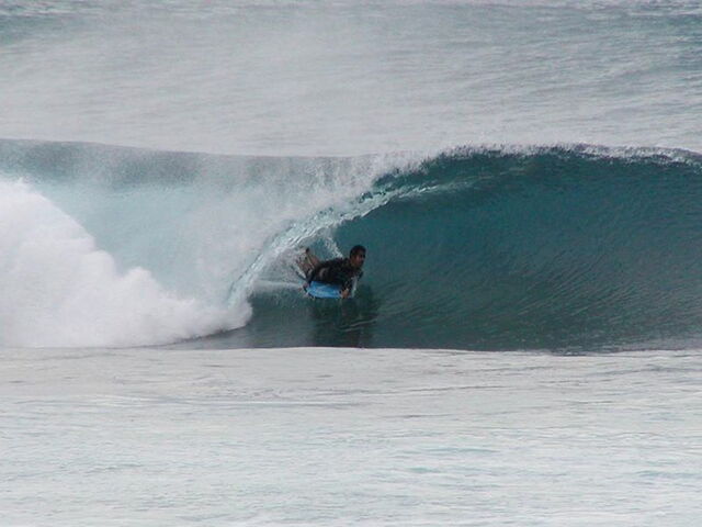 Bodyboarding on the Tuscan coast