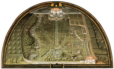 Renaissance Garden at Villa Demidoff by Giusto Utens