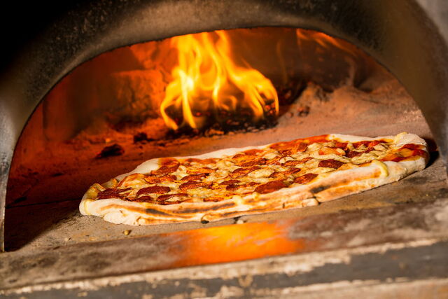 Traditional pizza oven