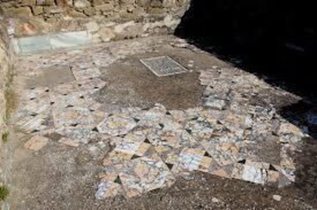 mosaic floor at Roselle