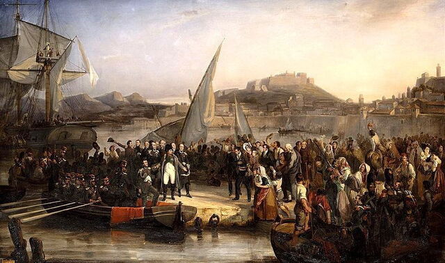 Painting of Napoleon escaping from Elba
