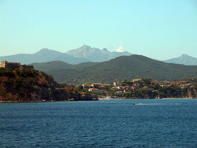 Portoferraio town on Elba island