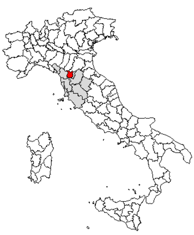 Map of Italy, Pistoia