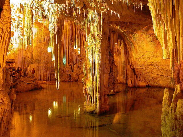An underground cave