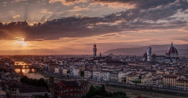 Florence at sunset